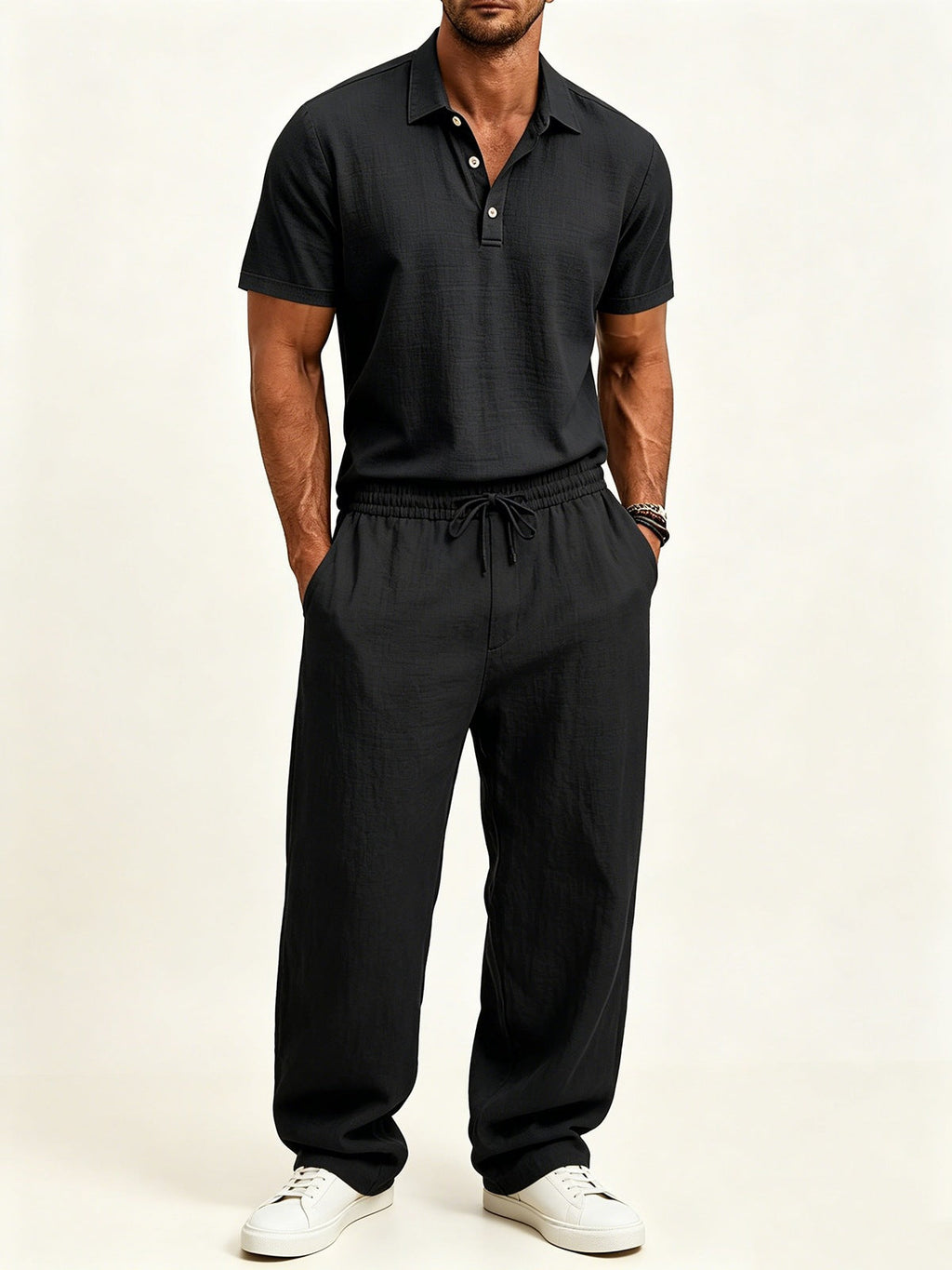 Casual Loose Cotton-Linen Short-Sleeve Set