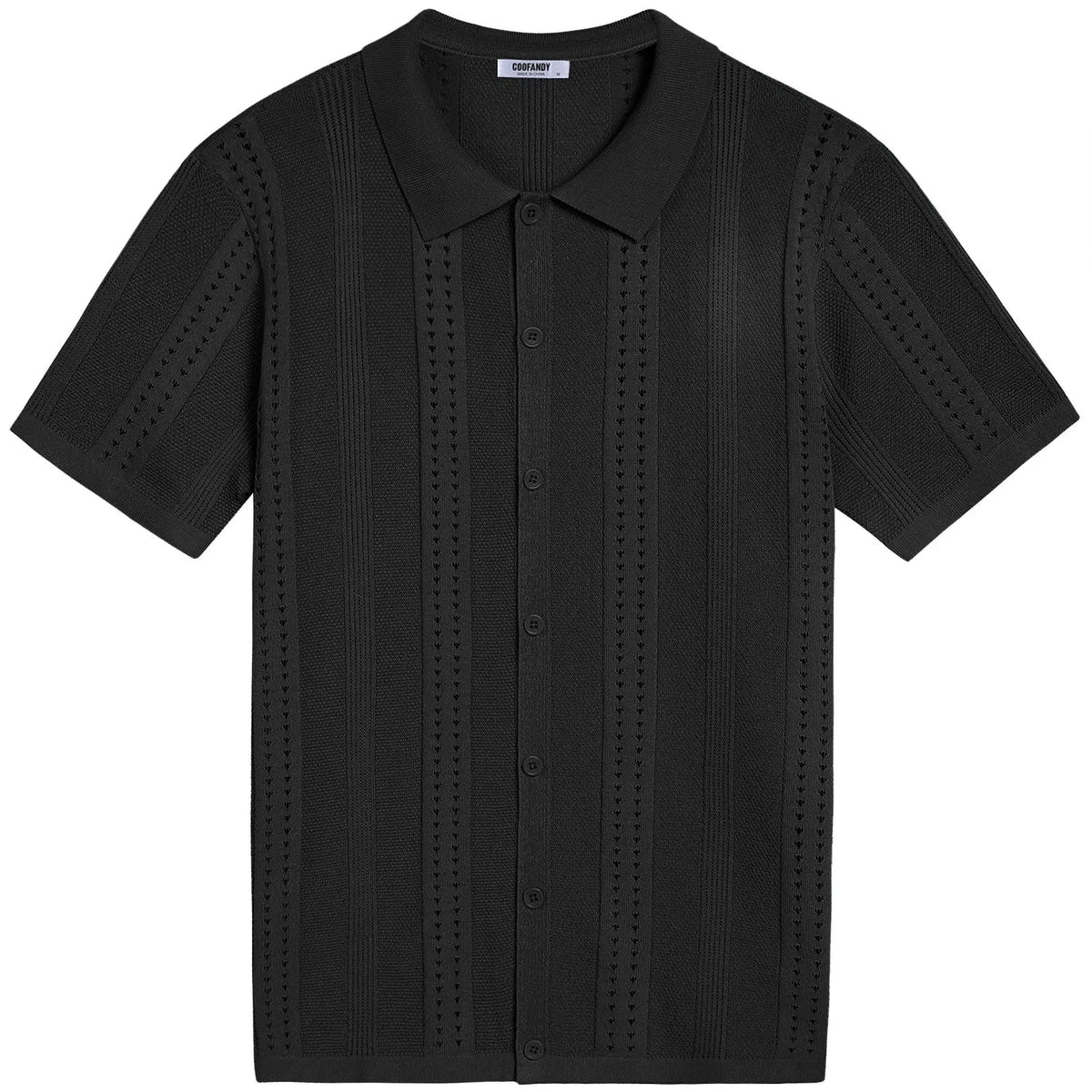 COOFANDY Men's Knit Short Sleeve Polo Shirt - Casual Summer Style