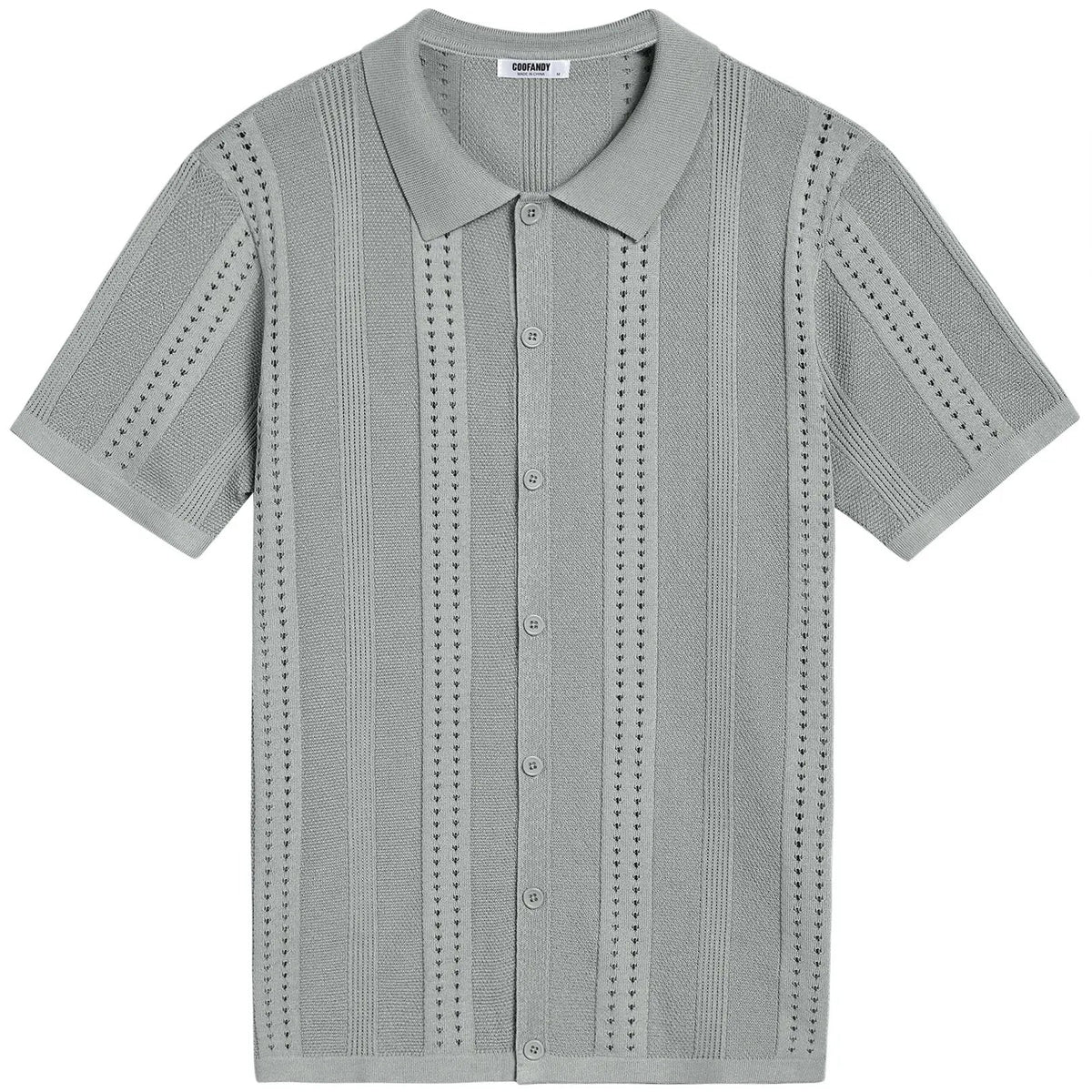 COOFANDY Men's Knit Short Sleeve Polo Shirt - Casual Summer Style