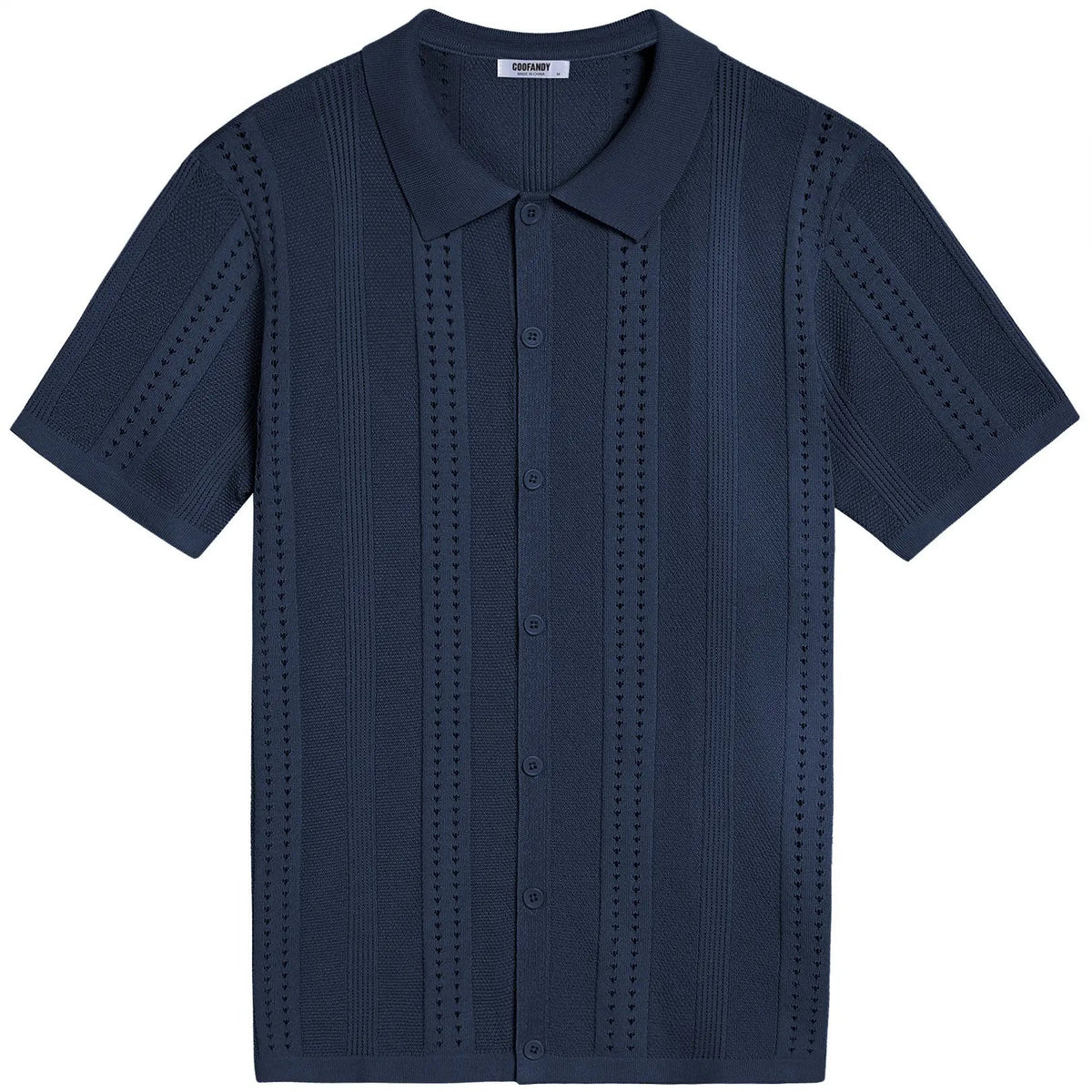 COOFANDY Men's Knit Short Sleeve Polo Shirt - Casual Summer Style