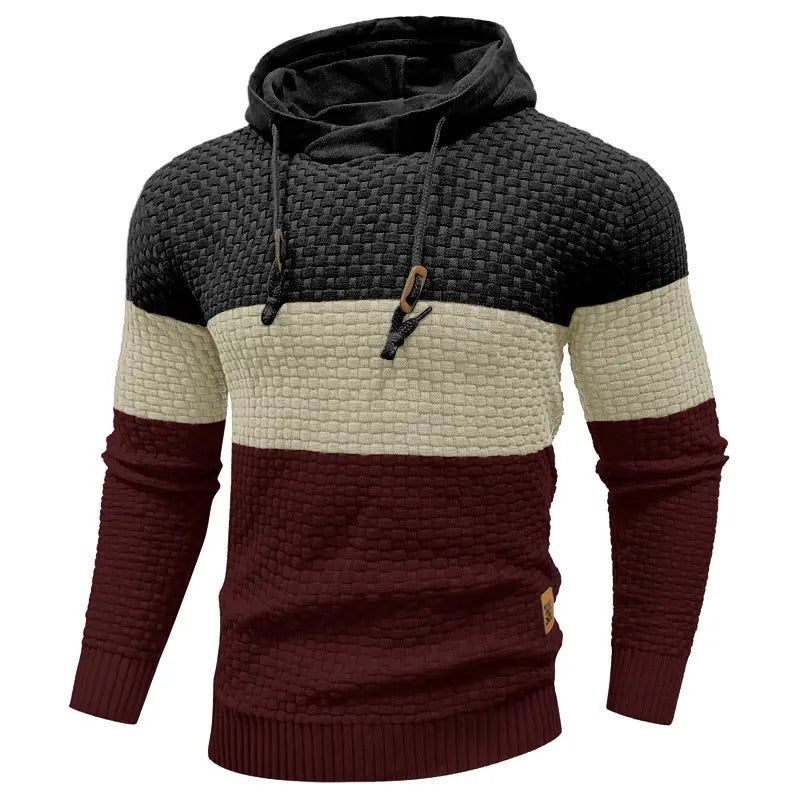 Men's Tricolor Long-Sleeve Hoodie