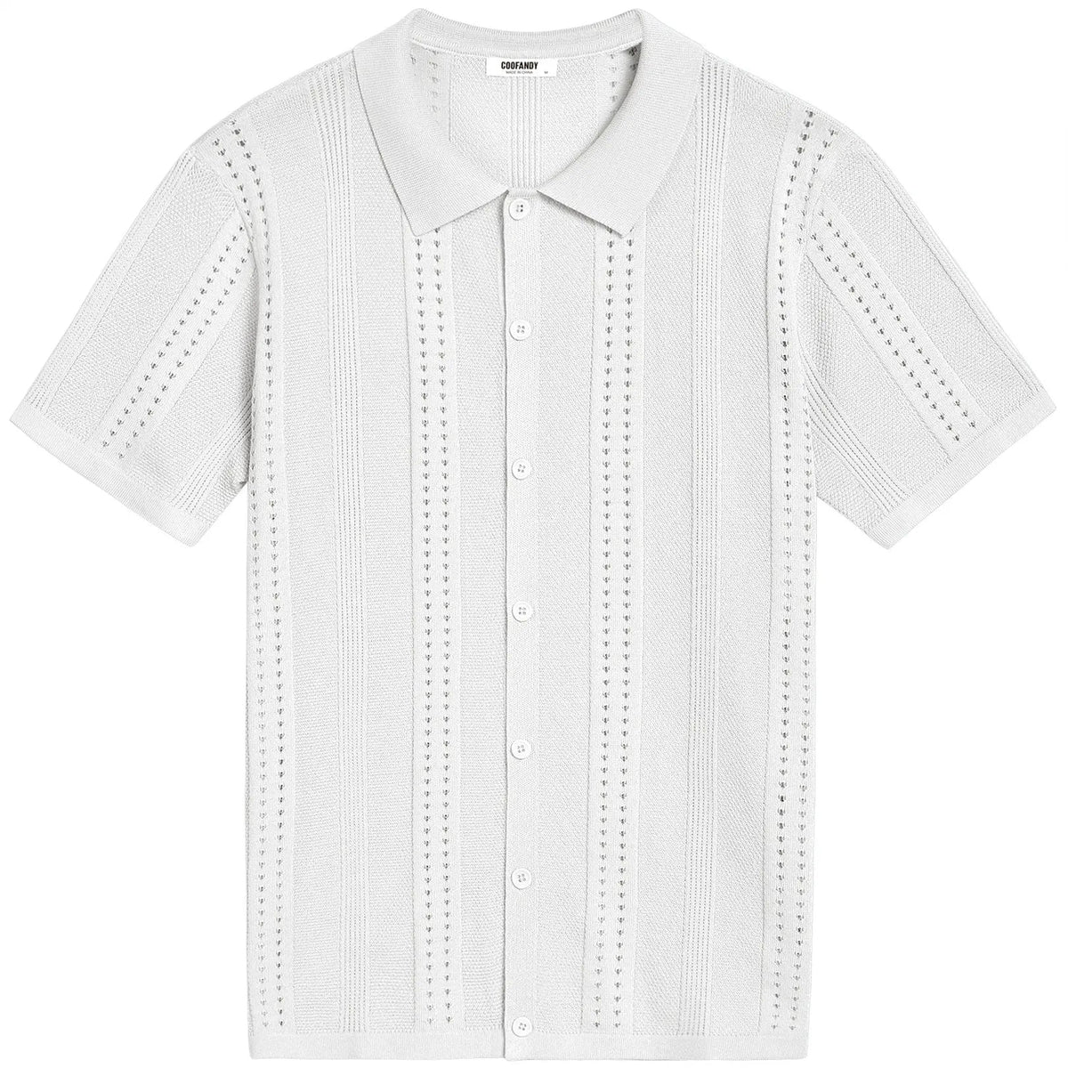 COOFANDY Men's Knit Short Sleeve Polo Shirt - Casual Summer Style