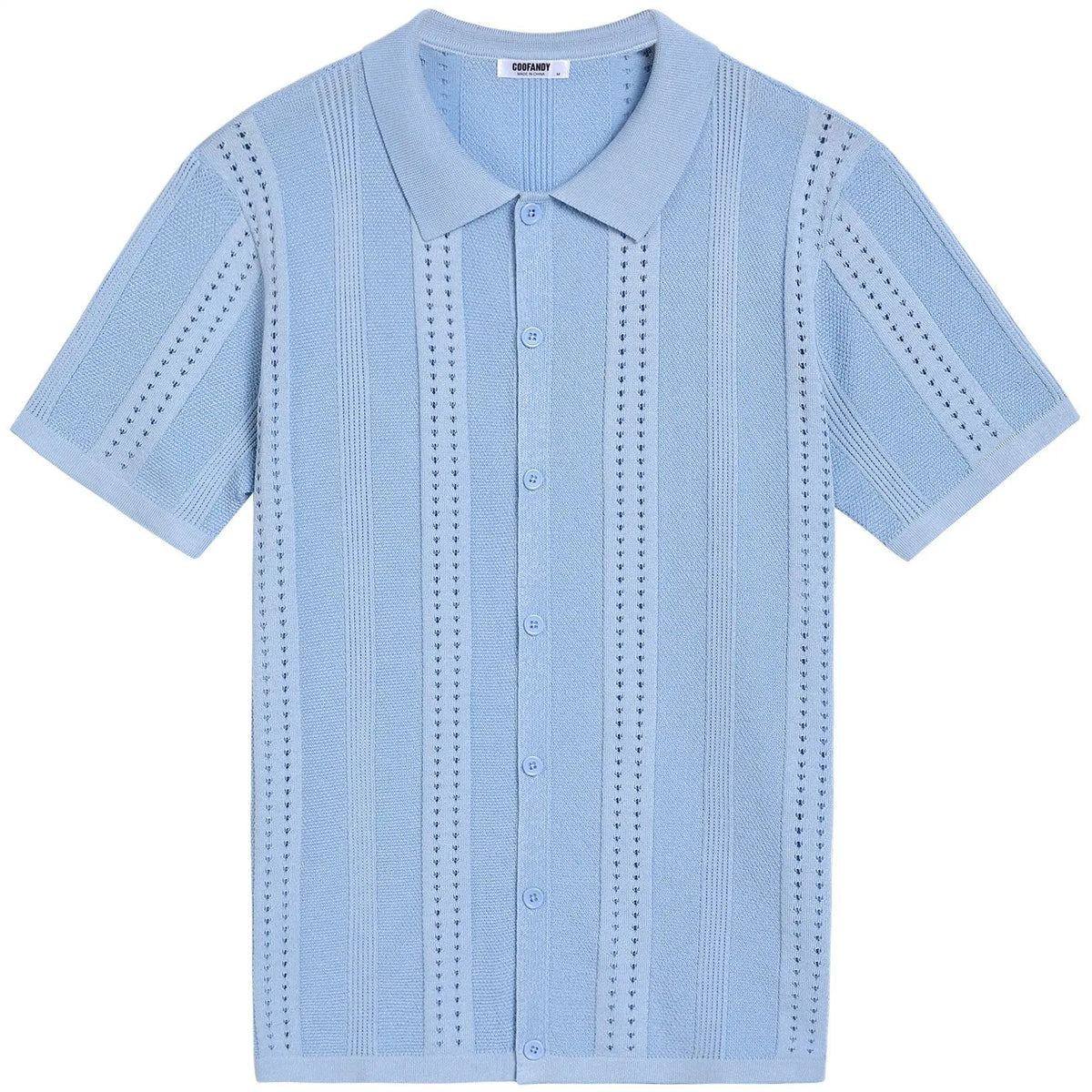 COOFANDY Men's Knit Short Sleeve Polo Shirt - Casual Summer Style